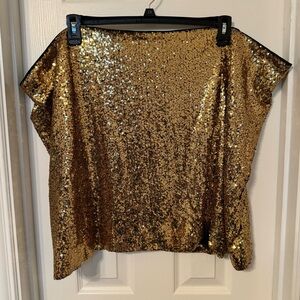 NWT Gold Sequin Mini Skirt
